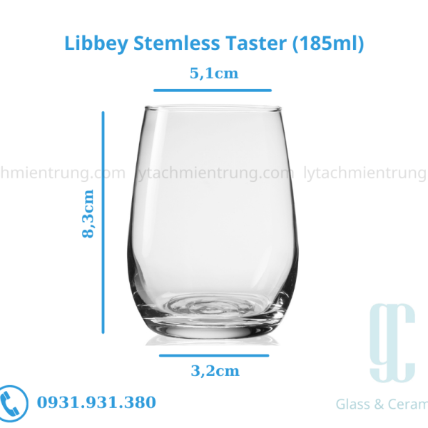 Ly thủy tinh Libbey Stemless Taster (185ml)